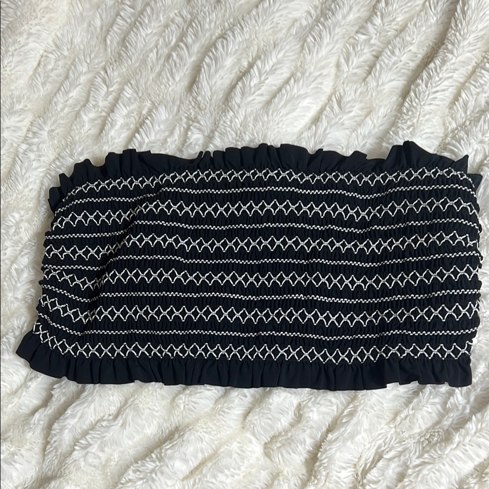 Black and White Tory Burch Costa Bandeau.